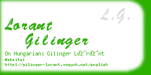 lorant gilinger business card